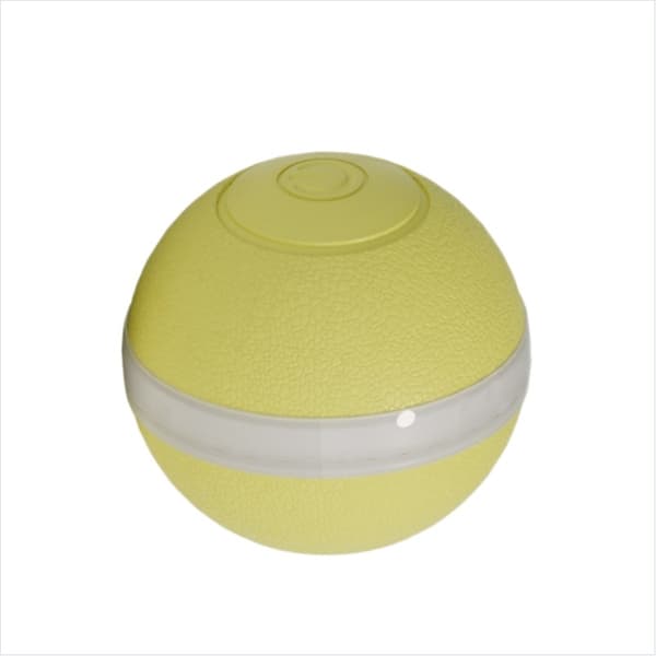 Smart Interactive Pet Play Ball - USB-C Rechargeable Motorized Cat Toy, Touch & Vibration Activated, 60-Min Runtime Yellow Yellow