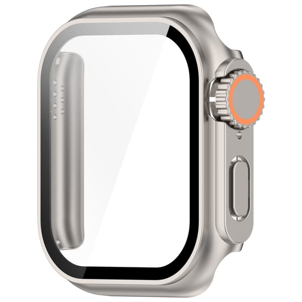 Skyddsfodral för Apple Watch - Hård PC & Härdat Glas Silver 41 mm Silver 41 mm