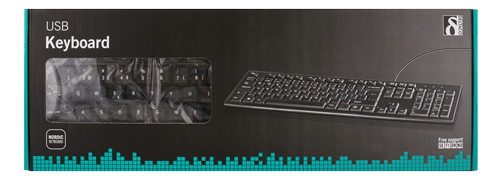 Fullsize wired Keyboard, 105 keys, USB-A 1.8m connection
