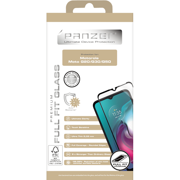 Motorola Moto G20/G30/G50 Full-fit Glass Black
