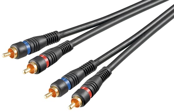 Stereo RCA kaapeli 2x RCA; kaksoissuojattu
