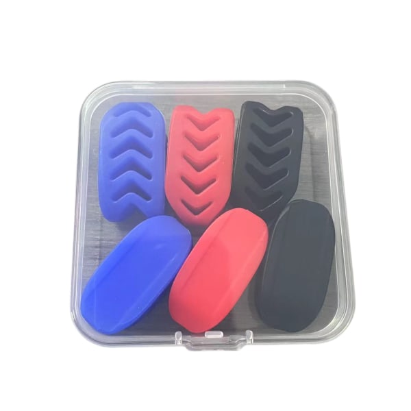 Leukaharjoituskone purentalaite silikoni 12-pakkaus Sininen+punainen+musta