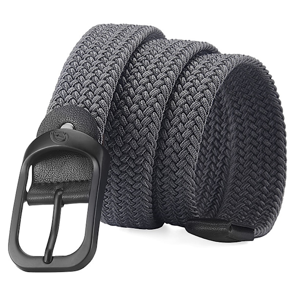 Herre Elastisk Vævet Bælte 105cm Grey Grey