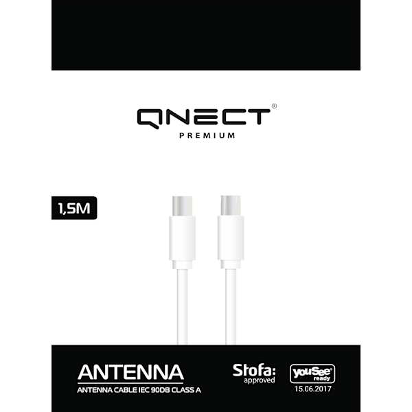 Antenna cable ClassA male-female fer YS 1.5m White