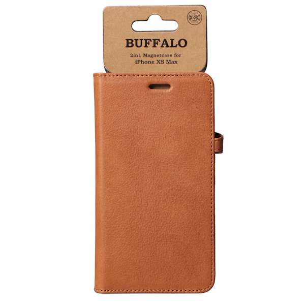 BUFFALO Mobilfodral 3 Kortfack Cognac - iPhone XS Max