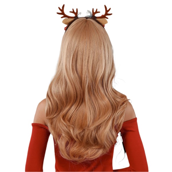Christmas Chic peruk för kvinnor, justerbar och andas Guld Guld