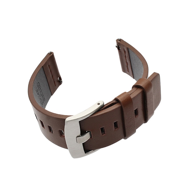 24 mm Klockarmband i Läder för Suunto 9 & Fossil Smartwatch kaffe