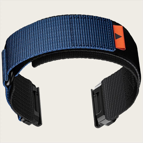 26 mm nylon klockarmband för Garmin Fenix 8/7X Pro/5X/6X Blå