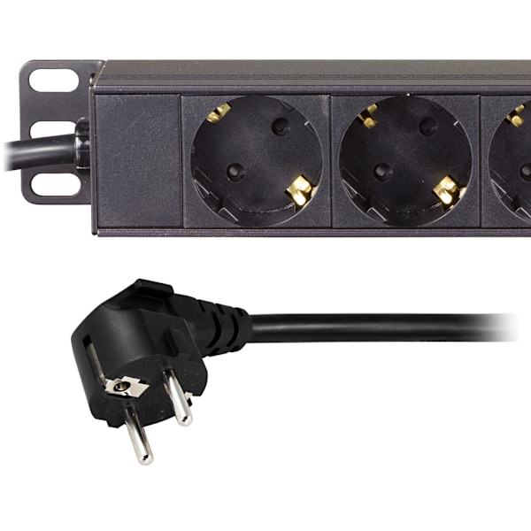 Powerstrip 12xCEE 7/3 socket 1xCEE 7/7 connection 3m cable