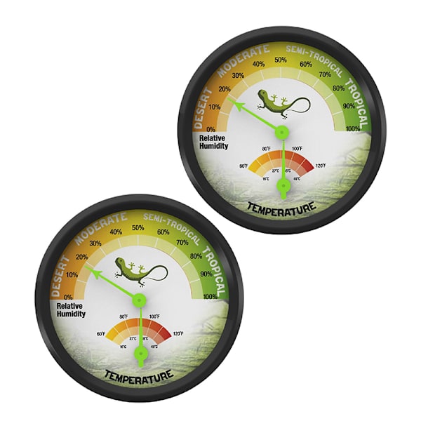 Reptil Terrarium Hygrometer Termometer 2-pack 2-pack