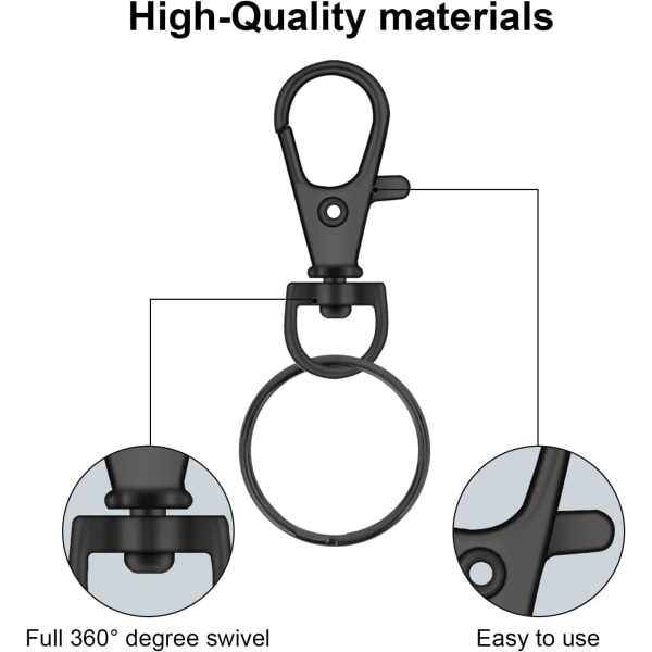 120-pack metall mångsidig praktisk nyckelring med ring Flerfärgad