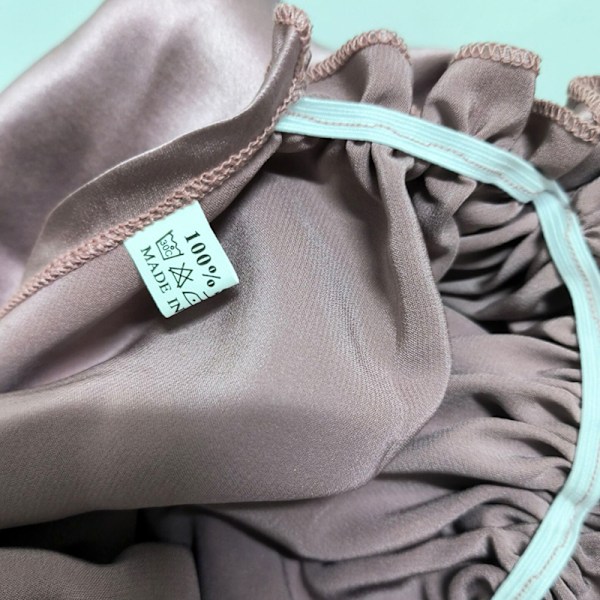 Silkesnattmössa för kvinnor, 100% mullbärssilke lotus rosa
