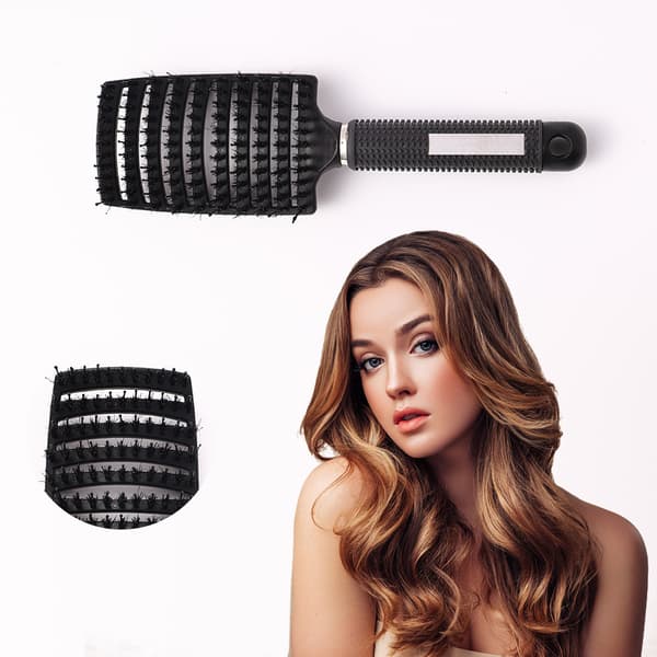 Styling Massage Vent Brush för alla hårtyper Black Black