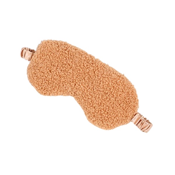 Plysch Sovmask med Teddy-Framsida Kaki