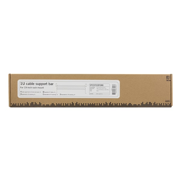Cable support for 19" installation, 1U, black