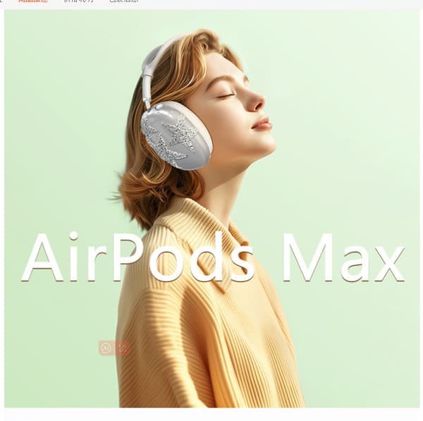 AirPods Max Skyddsfodral - Diamantstjärndesign Transparent Transparent