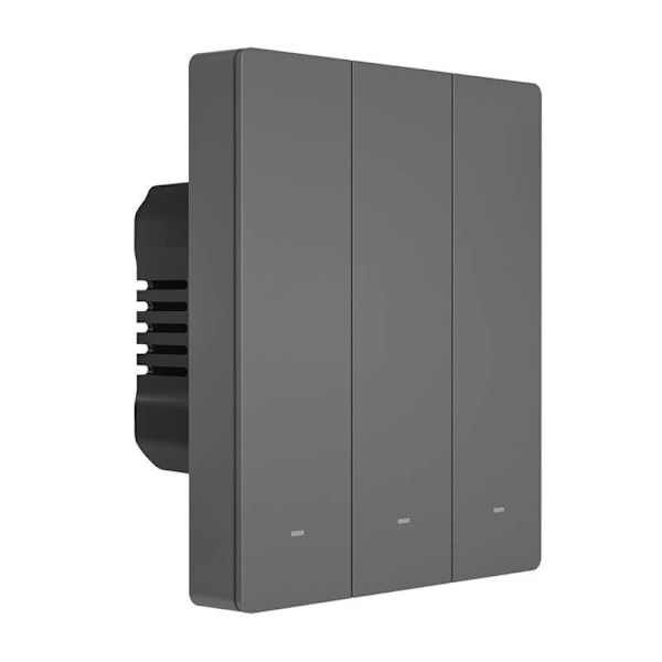 Smart WiFi-vægafbryder SONOFF M5-3C-80 (3-kanals, til ramme, grafit)