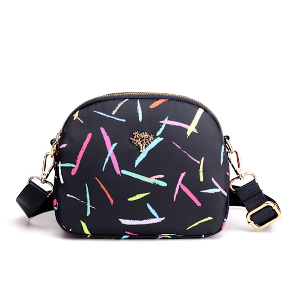 Alsidig Nylon Crossbody Telefon Taske Farverig stil Marine blå