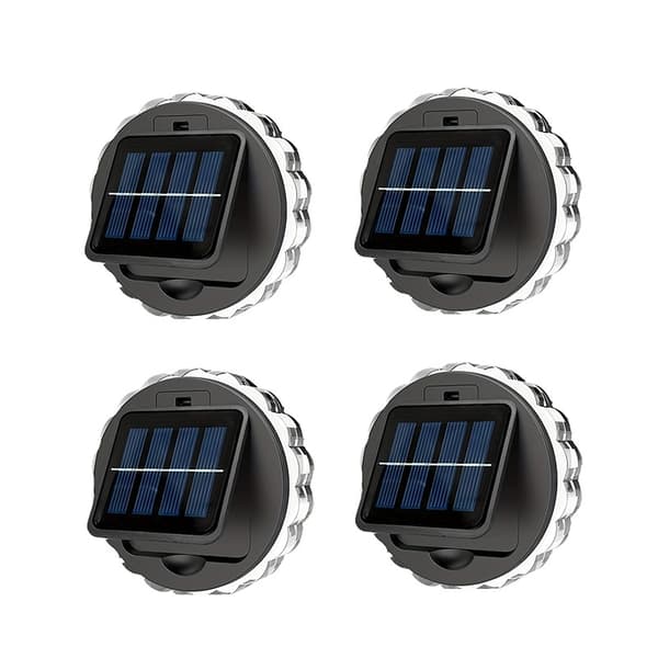 LED Petal Solcellsvägglampor Varmvit (4-pack) - Utomhus Trädgårdsinredning