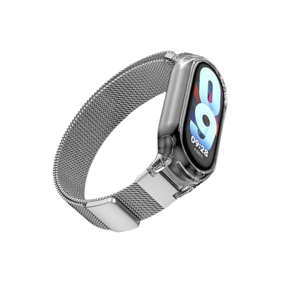 Urrem til Xiaomi Mi Band med gennemsigtigt etui Xiaomi Mi Band 3/4/5/6 Sølv