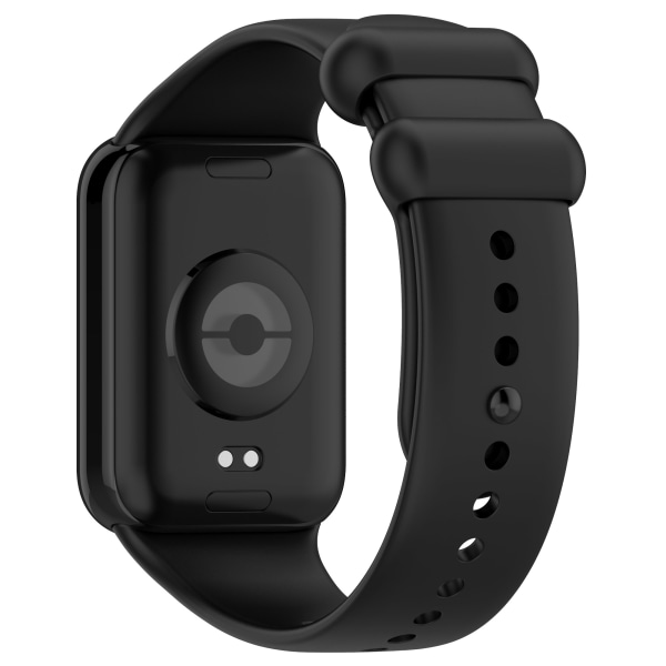 Silikonarmband med skyddsfodral för Xiaomi Band 8 Pro Svart