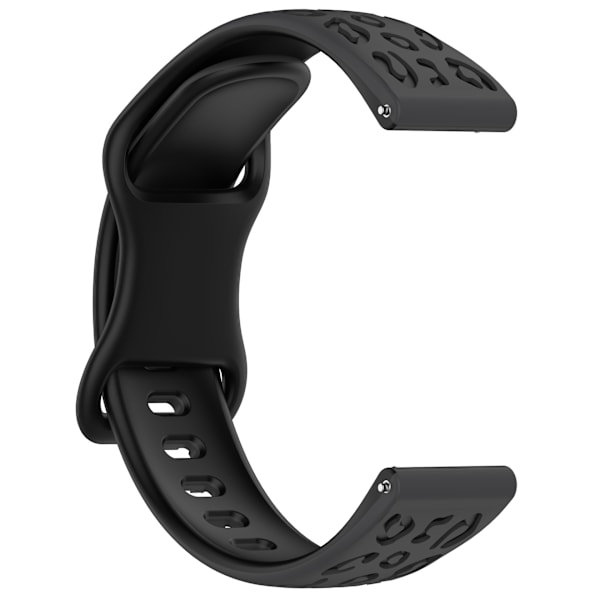 To-farvet silikonerem til Huawei GT4/5, Samsung, Garmin Grå+sort 18 mm