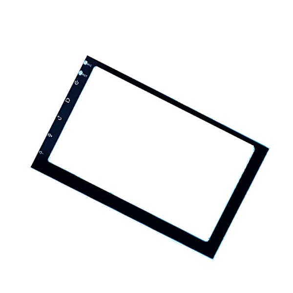 Hærdet glas Car Navigation Screen Protector med Carbon Fiber Black Border S