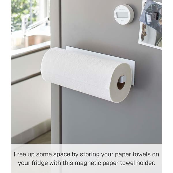 Underskab papirhåndklædeholder, kulstofstål, selvklebende uden boring, kompakt pladsbesparende design til køkken og badeværelse White White