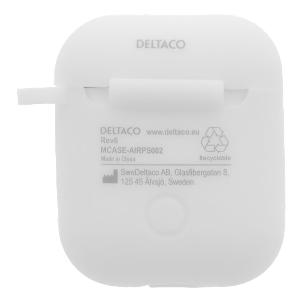Silikonskal för AirPods 1/2, nyckelringshål, greppvänlig