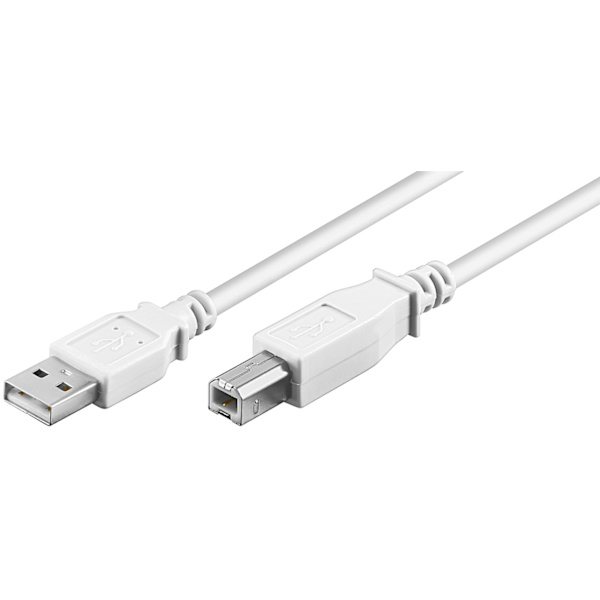 USB 2.0 höghastighetskabel, vit
