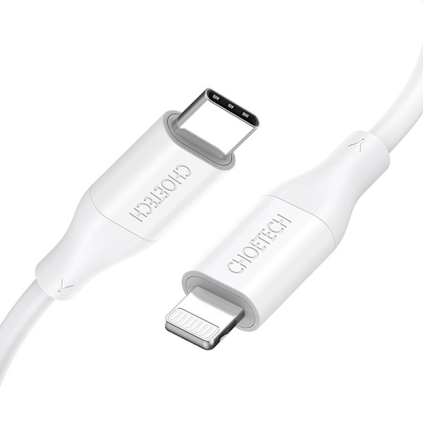 Kaapeli Choetech IP0040 USB-C Lightning PD18/30W 1,2m (valkoinen)