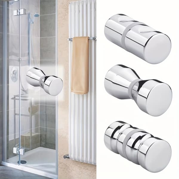 H-formet dobbeltsidet greb til glasdør - sort 304 rustfrit stål, passer til 6-19mm glas, 6.2cm x 3cm x 3cm Black Black