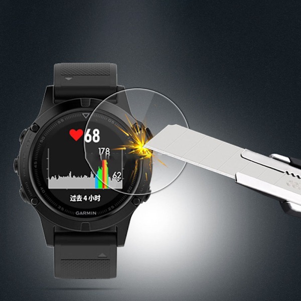 Skärmskydd i härdat glas för Smartwatch (2-pack) Garmin Fenix 5