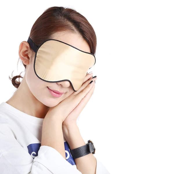 Sovmask 100% silke Champagne Champagne