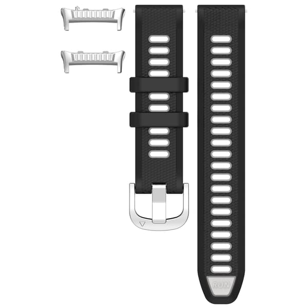 Stilfuld silikonerem til Huawei Watch D2 Black+Grey Black+Grey