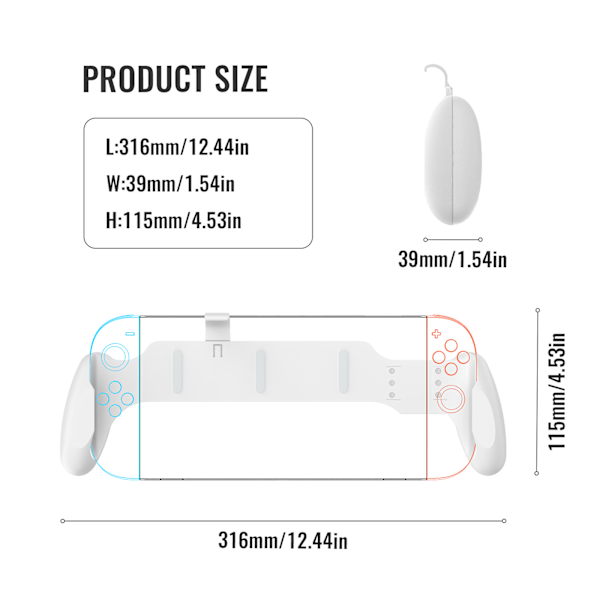 Switch 2 Full Coverage Skyddsfodral - Vit