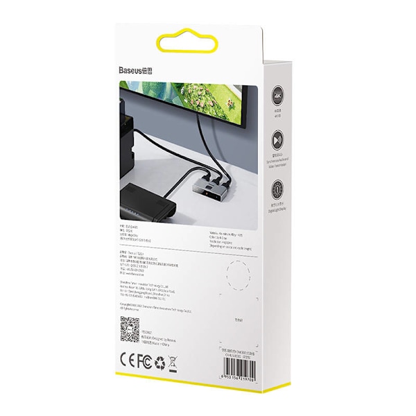 Baseus Matrix Tvåvägs avdelare / splitter HDMI, 2x1 / 1x2, 4K