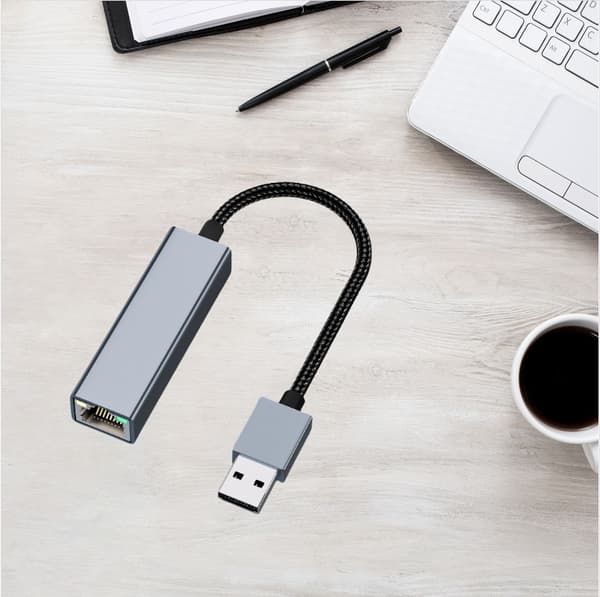 ATO USB - Gigabit Ethernet -sovitin - Harmaa, kompakti muotoilu