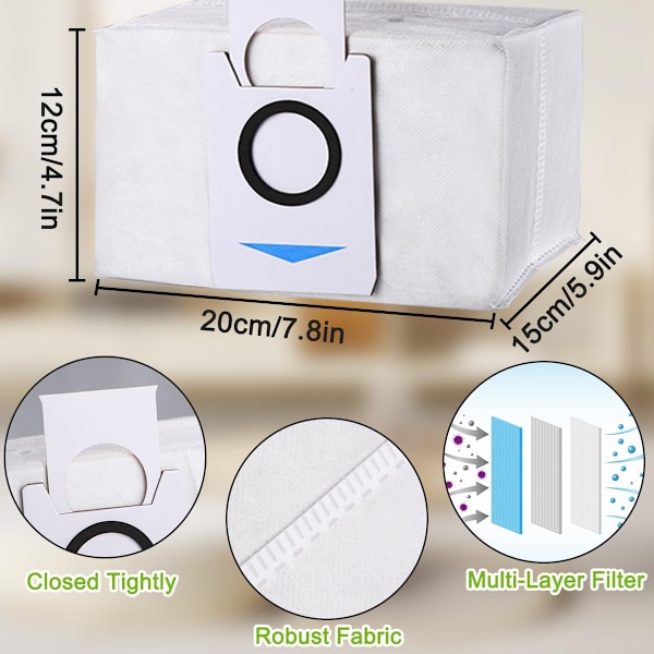 Tarvikkeet Ecovacs Deebot X1 Omni/Turbo Robottipölynimuriin 15 osaa
