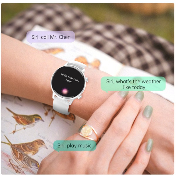 Smart Watch Lämplig för kvinnor Vit