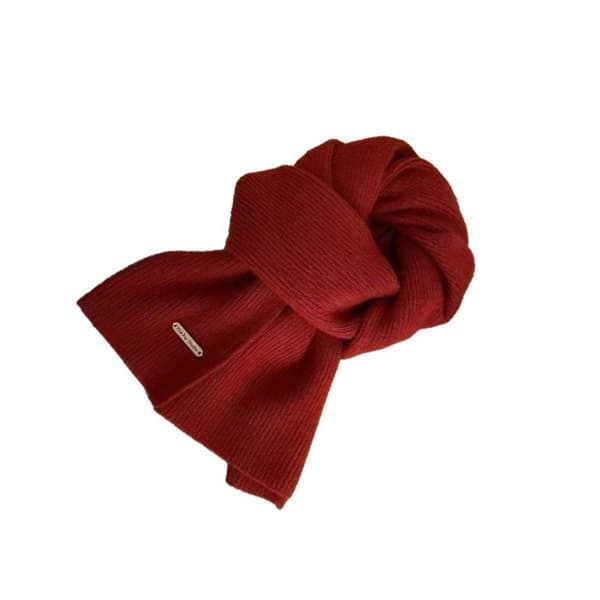 Stickad Polyesterhalsduk: Tjock, Varm och Mångsidig Halsduk Red Red