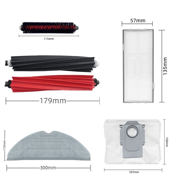 INF Tillbehör för Roborock S8/S8+/S8 Pro Ultra G20 robotdammsugare