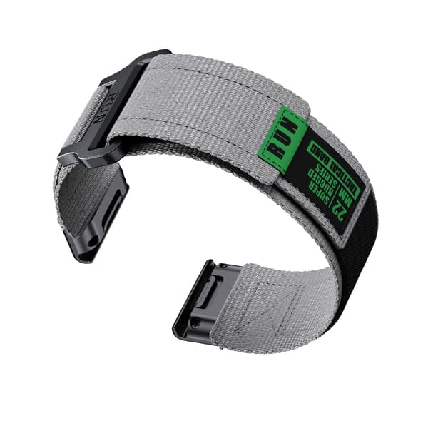 Garmin Fenix 8 Nylonvävd Rem Grey 26 mm Grey 26 mm