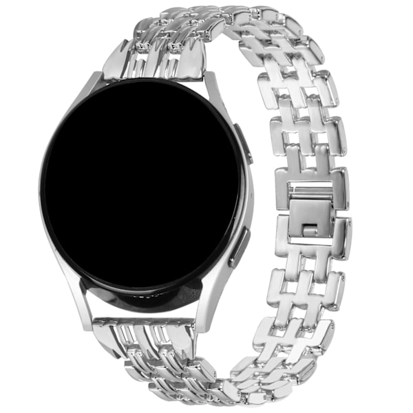 Klockarmband i rostfritt stål med diamanter och fem pärlor Silver