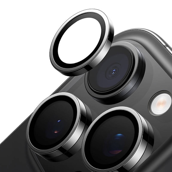 Lensguard kameraglas til iPhone 16 ProMax (sort)