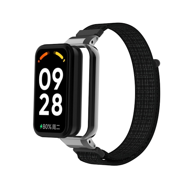 Nylon kellon ranneke Xiaomi Redmi Band 2/8 Activelle Musta