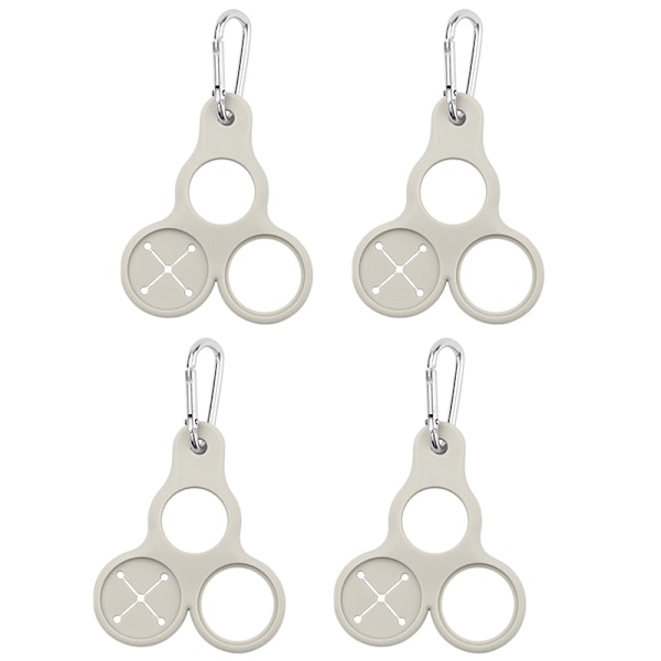 Silicone Vattenflaskhållare Clip - 4-pack Grå