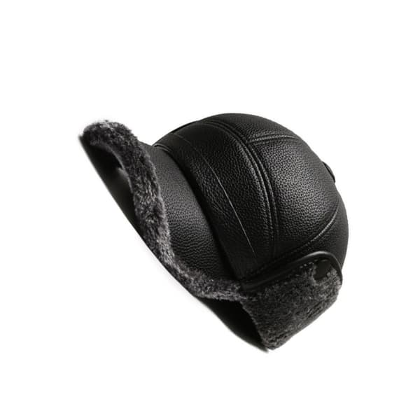 Premium Läder Baseball Keps: Varm, Vindtät och med Öronskydd