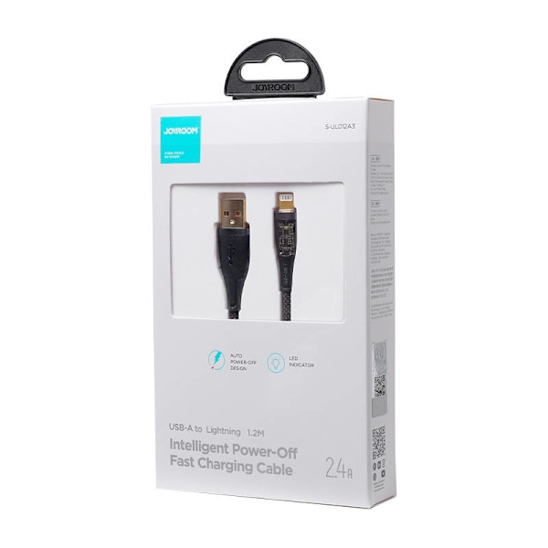 Kabel til USB-A / Lightning / 2,4A / 1,2m Joyroom S-UL012A3 (sort)