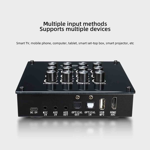 Equalizer Mikrofonsæt Trådløst Mikrofonsystem med Lydmixer, Justerbar Lydstyrke og Bred Kompatibilitet